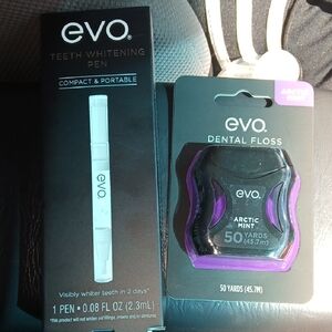Evo Teeth Whitening Pen and Dental Floss Set
